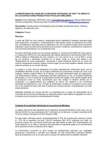 LA IMPORTANCIA DE LEGISLAR LA INDUSTRIA ... - aader.org.ar