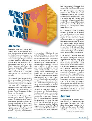 alabama arizona - Self Storage Association Globe