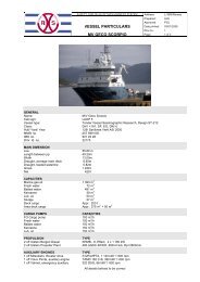 VESSEL PARTICULARS MV GECO SCORPIO - Remøy Shipping AS