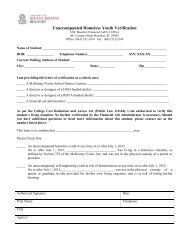 2012-2013 Unaccompanied Homeless Youth Verification Form