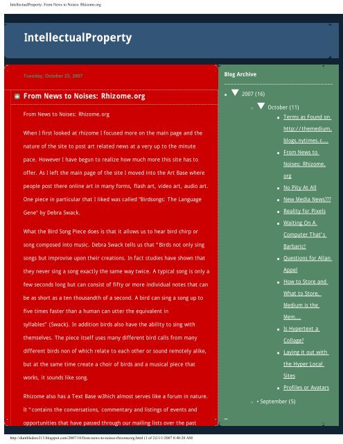 From News To Noises Parent Directory From News To Noises Parent Directory