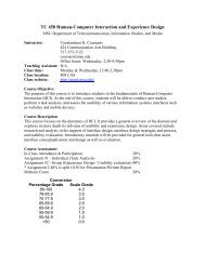 TC 450-HCI and Experience Design-Syllabus.pdf - Quello Center for ...
