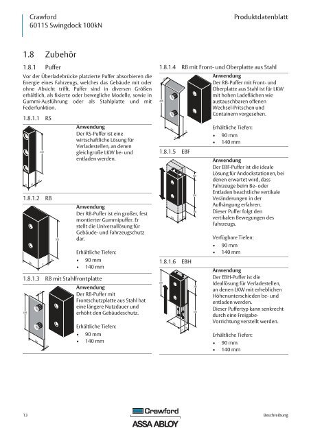 Produktdatenblatt - Crawford hafa GmbH