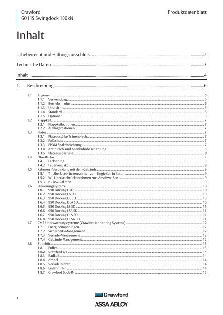 Produktdatenblatt - Crawford hafa GmbH