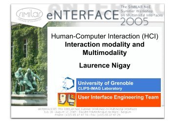 Human-Computer Interaction (HCI) Interaction modality and ...