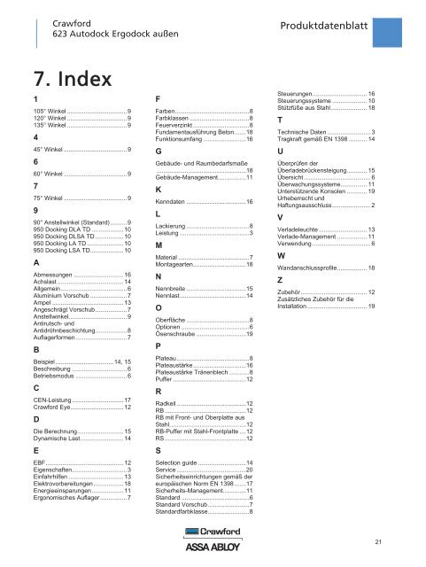 Produktdatenblatt - Crawford hafa GmbH