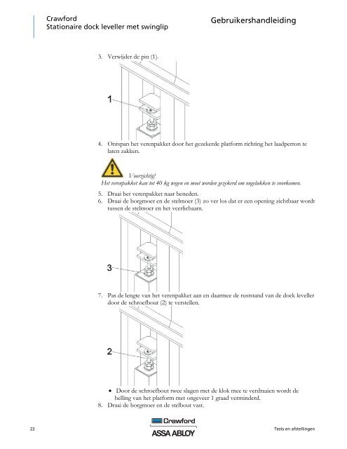 Crawford 640 DMW 641 DMGZ 642 DMGC Gebruikershandleiding