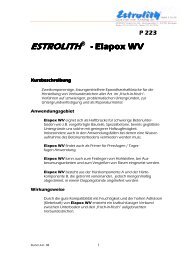 P 223 â ESTROLITH Â® - Elapox WV-Systeme