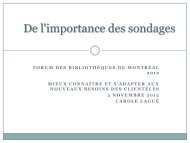 Importance des sondages