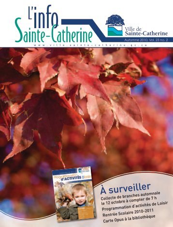 Info automne 2010 - Ville de Sainte-Catherine