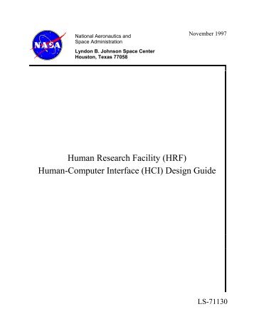 Human Research Facility (HRF) Human-Computer Interface (HCI ...