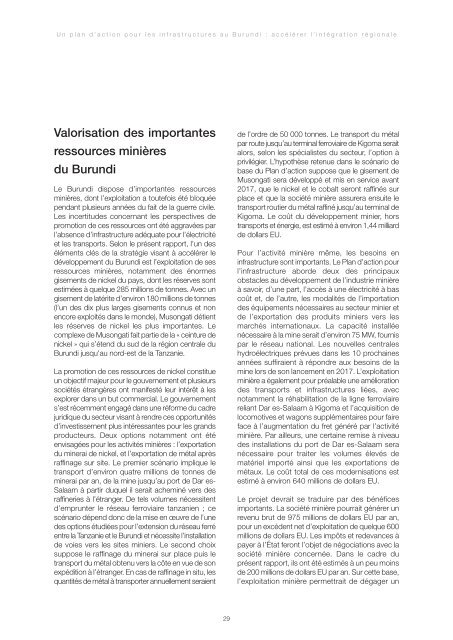 Un plan d'action pour les infrastructures au Burundi - Rapport complet v1.2