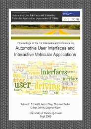 Proceedings - Automotive User Interfaces and Interactive Vehicular ...