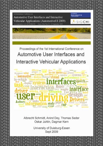 Proceedings - Automotive User Interfaces and Interactive Vehicular ...