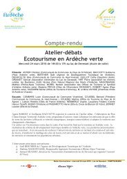 Compte-rendu _atelierdebat_ecotourisme - Syndicat Mixte ArdÃ¨che ...