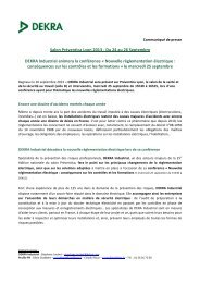 Lire le communiquÃ© (pdf) - DEKRA Industrial