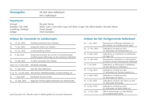 Lebensnerv der Gemeinde - Gemeinde Neftenbach