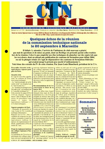 CTN info NÂ° 57 - ffessm