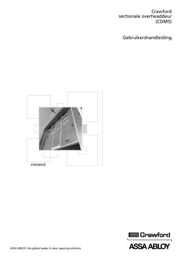 Crawford sectionale overheaddeur (CDM5) Gebruikershandleiding