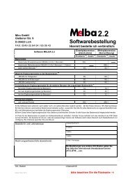 Bestellformular Melba 2.2 - Miro GmbH