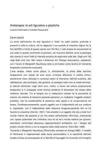 Arteterapia: le arti figurative e plastiche - L. Colonnello, C. Passavanti