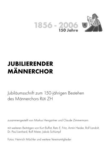 JUBILIERENDER MÄNNERCHOR - Männerchor Rüti
