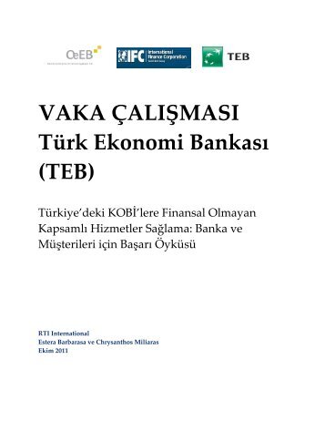 VAKA ÃALIÅMASI TÃ¼rk Ekonomi BankasÄ± (TEB) - Teb.com