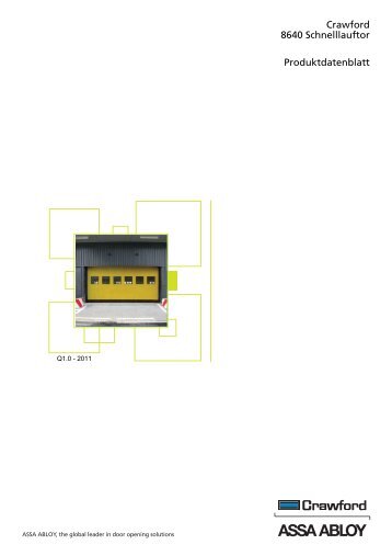 Crawford 8640 Schnelllauftor Produktdatenblatt - Crawford hafa GmbH