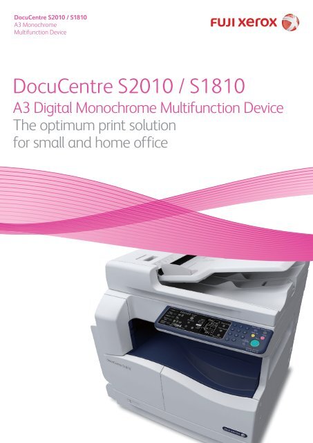 DocuCentre S2010 / S1810 - Fuji Xerox Printers
