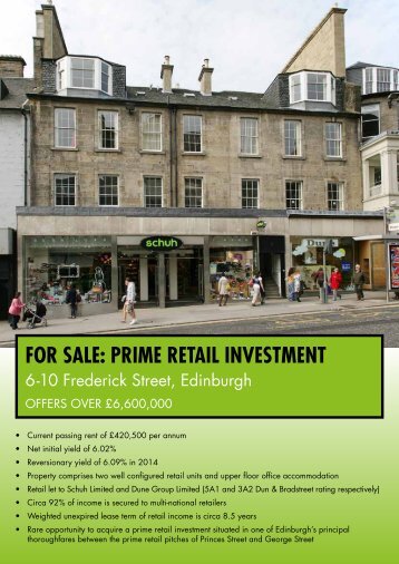 for sale: prime retail investment - Culverwell Property Consultants