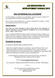 Dossier de candidature 1