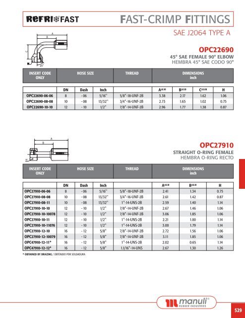 refrigeration fittings