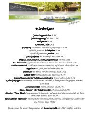 Wochenkarte Wochenkarte - Spiessbratenhalle Schillingen
