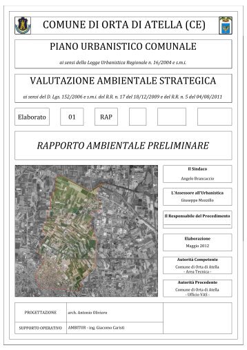 rapporto ambientale preliminare - Comune di Orta di Atella