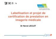 Labellisation et certification en imagerie médicale - JIQHS