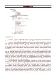 1 1. Infecciosas 2. NÃ£o-Infecciosas INTRODUÃÃO O termo Laringite ...