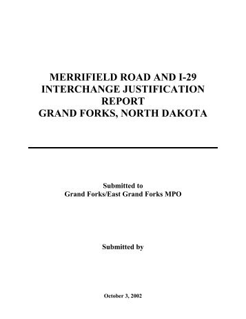 merrifield road and i-29 interchange justification report grand forks ...