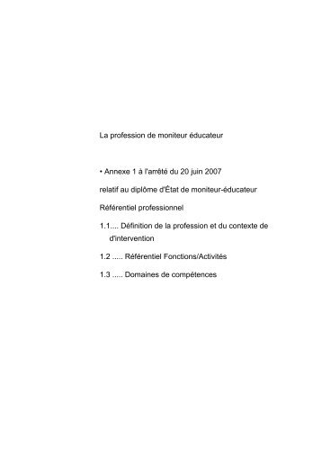 Se reporter au référentiel professionnel (pdf) - Arifts