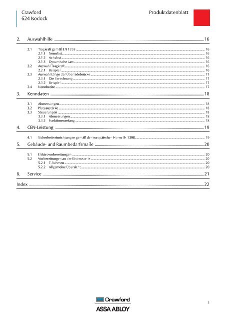 Produktdatenblatt - Crawford hafa GmbH