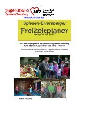 Freizeitplaner Herbst/Winter 2011 - Gemeinde Spiesen-Elversberg