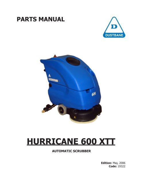 parts manual hurricane 600 xtt