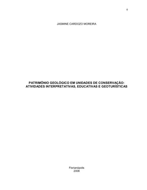 patrimônio geológico em unidades de conservação - capes