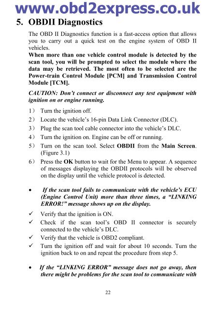 Table of Contents - Car diagnostic tool