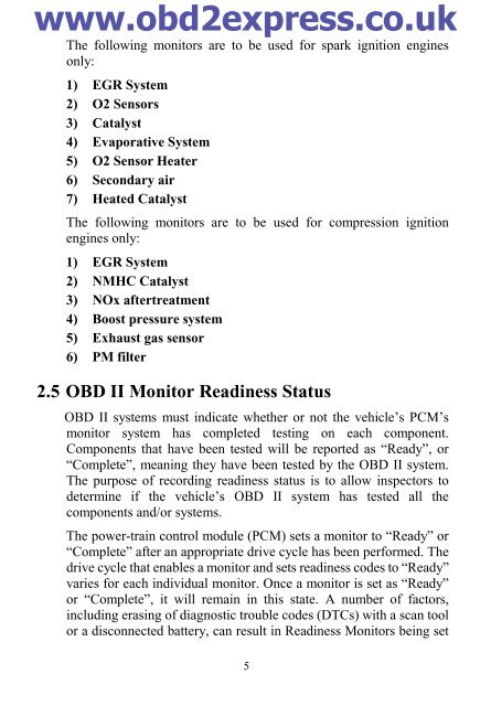 Table of Contents - Car diagnostic tool