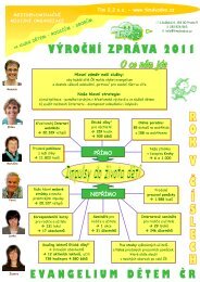 VÃROÄNÃ ZPRÃVA 2011 E VA N G E L I U M D Ä T E M Ä R - Tim 2,2