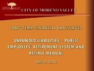 Unfunded Liabilities - Moreno Valley