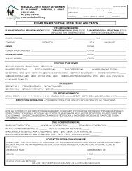Septic Permit Application - Kendall County Health Department