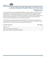 Limited Benefit Health Plan for Part-time Employees - My Lowe's Life