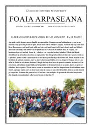 FoAaia Arpaseana VOLUMUL 4, NR.82, 1 Octombrie 2011 - Foaia ...