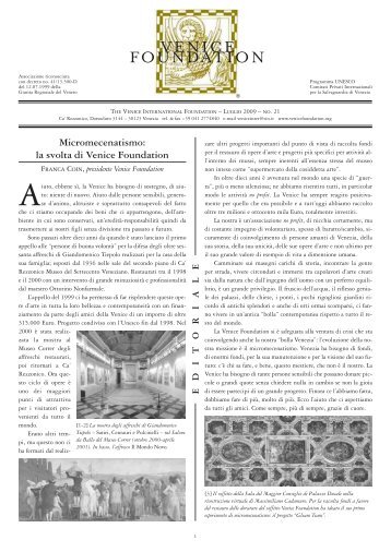 NEWS N. 21 - The Venice International Foundation
